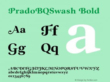 PradoBQSwash Bold 001.001图片样张