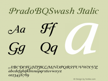 PradoBQSwash Regular Italic 001.001图片样张