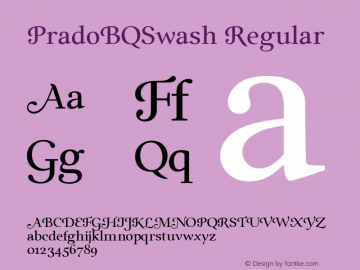 PradoBQSwash Regular 001.001图片样张