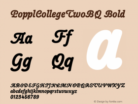 PopplCollegeTwoBQ Bold 001.000图片样张