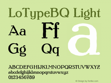 LoTypeBQ Light 001.000图片样张