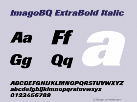 ImagoBQ ExtraBold Italic 001.001图片样张