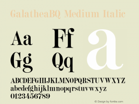 GalatheaBQ Medium Italic 001.001图片样张