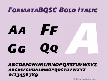 FormataBQSC Bold Italic 001.001图片样张