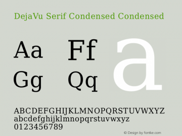 DejaVu Serif Condensed Condensed Version 2.4图片样张