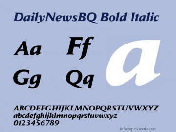 DailyNewsBQ Bold Italic 001.000图片样张