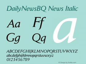 DailyNewsBQ Regular Italic 001.000图片样张