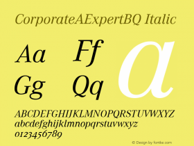 CorporateAExpertBQ Italic 001.000图片样张