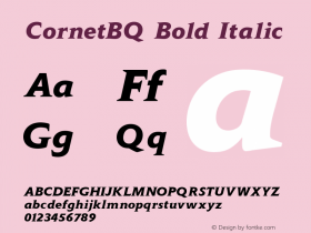 CornetBQ Bold Italic 001.001图片样张