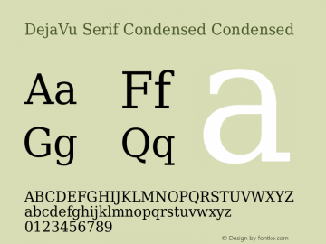 DejaVu Serif Condensed Condensed Version 2.10图片样张