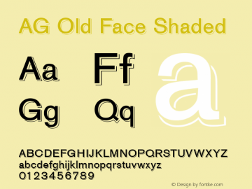 AG Old Face Shaded 001.000图片样张