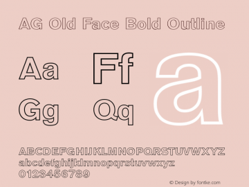 AG Old Face Bold Outline 001.000图片样张