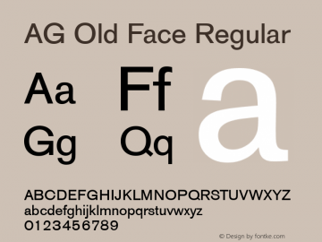 AG Old Face Regular 001.000图片样张