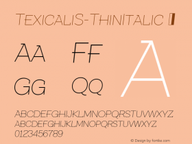 ☞Texicali S Thin Italic Version 1.000;com.myfonts.easy.fontmesa.texicali.s-thin-italic.wfkit2.version.4QoD图片样张