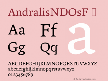 ☞Andralis ND OsF Version 1.11;com.myfonts.neufville.andralis-nd.osf.wfkit2.2XQE图片样张