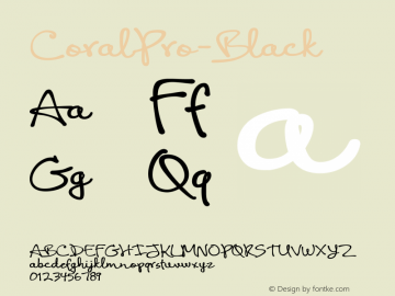 ☞CoralPro-Black Version 1.034;com.myfonts.scholtz.coral-pro.regular.wfkit2.3Gha图片样张