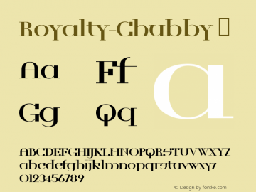 ☞Royalty Chubby Version 1.001;com.myfonts.easy.daltonmaag.royalty.chubby.wfkit2.version.4cA3图片样张