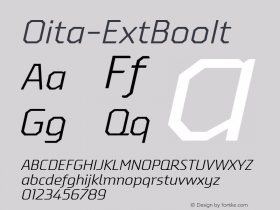 ☞Oita-ExtBooIt Version 1.000;com.myfonts.easy.insigne.oita.expanded-book-italic.wfkit2.version.4b5d图片样张