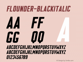 ☞Flounder Black Italic Version 1.000;com.myfonts.easy.dominik-krotscheck.Flounder.black-italic.wfkit2.version.4cCh图片样张