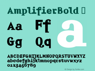 ☞AmplifierBold Macromedia Fontographer 4.1.5 4/19/02;com.myfonts.easy.t26.amplifier.bold.wfkit2.version.Dxq图片样张