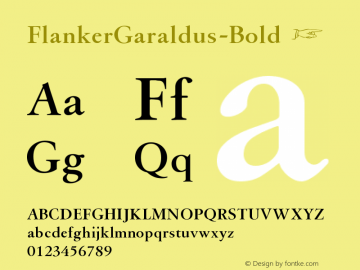 ☞Flanker Garaldus Bold 1.050; ttfautohint (v1.5);com.myfonts.easy.flanker.garaldus.bold.wfkit2.version.4vkE图片样张