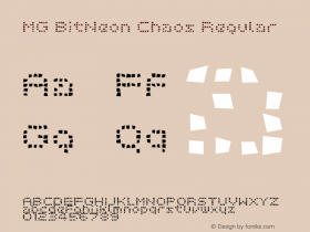 MG BitNeon Chaos Regular Macromedia Fontographer 4.1J 03.9.27图片样张