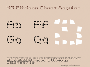 MG BitNeon Chaos Regular Macromedia Fontographer 4.1J 03.9.27图片样张