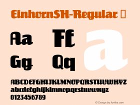 ☞EinhornSH-Regular Version 3.01 2014; ttfautohint (v1.5);com.myfonts.easy.efscangraphic.einhorn-sh.regular.wfkit2.version.4rjD图片样张