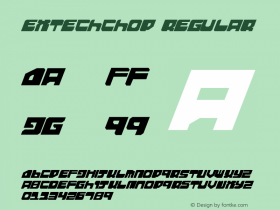 Extechchop Regular 001.000 Font Sample