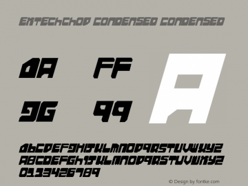 Extechchop Condensed Condensed 001.000 Font Sample