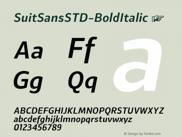 ☞Suit Sans STD Bold Italic Version 1.000;com.myfonts.easy.justintype.suit-sans-std.bold-italic.wfkit2.version.4HwC图片样张