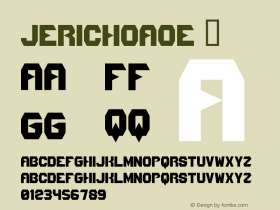 ☞Jericho AOE Macromedia Fontographer 4.1.2 10/2/02;com.myfonts.astigmatic.jericho-aoe.jericho-aoe.wfkit2.FSP图片样张