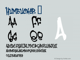 ☞Humbucker Macromedia Fontographer 4.1 8/25/02;com.myfonts.blambot.humbucker.humbucker.wfkit2.Lph图片样张