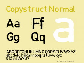 Copystruct Normal Version Macromedia Fontograp Font Sample