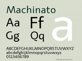 ☞Machinato Version 1.001 2007;com.myfonts.easy.jelloween.machinato.regular.wfkit2.version.2Xqr图片样张