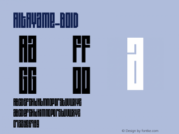 ☞AltAyame-Bold Version 001.001 ; ttfautohint (v1.5);com.myfonts.easy.andreas-leonidou.alt-ayame.bold.wfkit2.version.3AAT图片样张