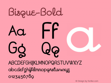 ☞Bisque-Bold Version 2.000;com.myfonts.easy.letterbox.bisque.bold.wfkit2.version.3B8K图片样张