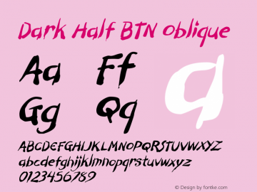 Dark Half BTN Oblique Version 1.00图片样张