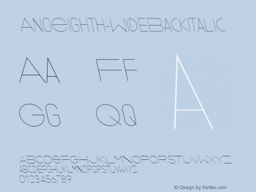 ☞AnoEighth-WideBackItalic Version 1.000;PS 001.001;hotconv 1.0.56;com.myfonts.easy.alias.ano.8th-wide-back-ital.wfkit2.version.4dxc图片样张