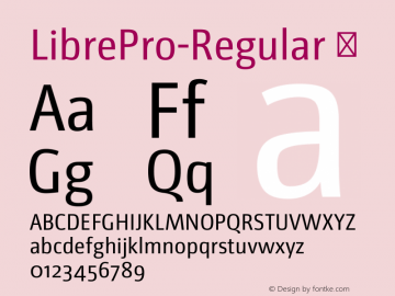 ☞LibrePro-Regular Version 1.003;com.myfonts.jha.libre-pro.regular.wfkit2.43zJ图片样张