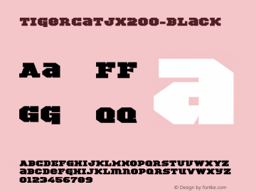 ☞TigerCat JX 200 Black Version 001.000;com.myfonts.easy.activesphere.tigercat.jx-200.wfkit2.version.4h8Y图片样张