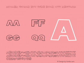 Roller World BTN Wide Bold Out Regular Version 1.00 Font Sample