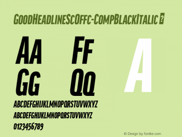 ☞Good Head SC Offc Comp Black Italic Version 7.504; 2014; Build 1020;com.myfonts.easy.fontfont.good-headline-pro.std-compressed-black-italic-sc-127098.wfkit2.version.4bvi图片样张