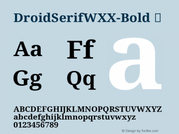 ☞Droid Serif WXX Bold Version 1.10;com.myfonts.easy.ascender.droid-serif-pro.bold.wfkit2.version.4RxR图片样张