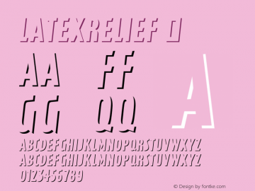 ☞LatexRelief Version 1.000; ttfautohint (v1.5);com.myfonts.easy.canadatype.latex.relief.wfkit2.version.4m8A图片样张