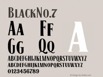 ☞Black No.7 Version 1.010; ttfautohint (v0.95) -d;com.myfonts.easy.typocalypse.black-no-7.black-label.wfkit2.version.3ocZ图片样张