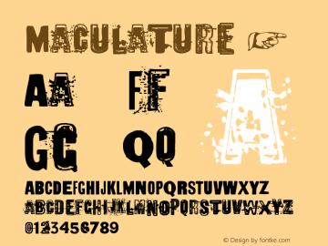 ☞Maculature Version 1.000; ttfautohint (v1.3);com.myfonts.easy.pesic.maculature.regular.wfkit2.version.47yu图片样张