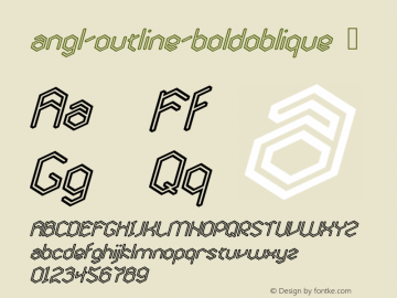 ☞angl outline bold oblique Version 1.000 ;com.myfonts.thomas-kaeding.angl.outline-bold-oblique.wfkit2.3G6a图片样张