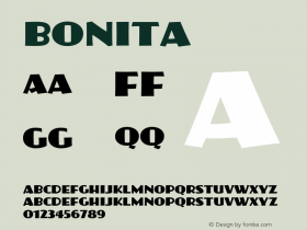 ☞Bonita Version 001.000 ;com.myfonts.mti.bonita.bonita.wfkit2.sYJ图片样张