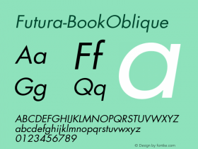 ☞Futura Book Oblique Version 001.002 ; ttfautohint (v1.5);com.myfonts.easy.mti.futura.book-oblique.wfkit2.version.thf图片样张